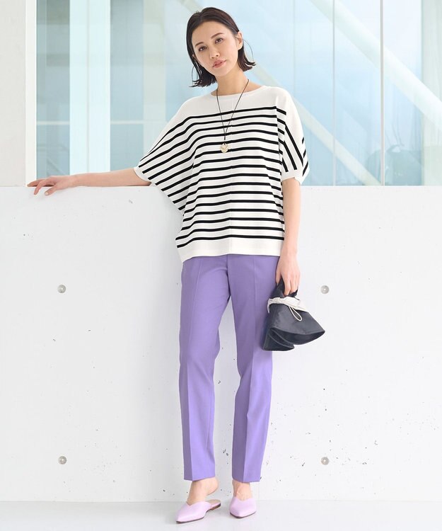 自由区 【ご好評につき新色追加・接触冷感・UVカット・吸水速乾・洗える・XXSサイズあり】シェルタリングドライオックス テーパードパンツ ライラック系