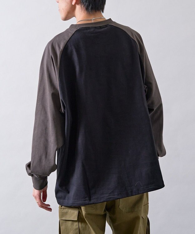 CRAFT STANDARD BOUTIQUE ワンポイント刺繍ラグランロンＴ Black