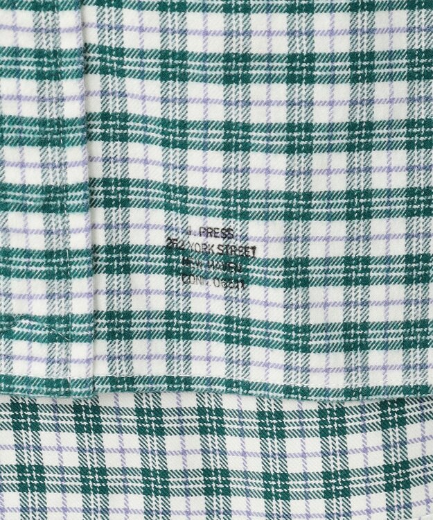 J.PRESS MEN ストレッチ コットンネルシャツ グリーン系3