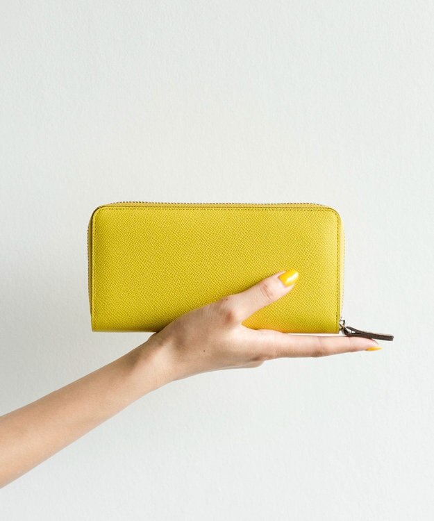 Atelier nuu 【長財布/バイカラー/本革】noble ラウンドウォレット イエロー