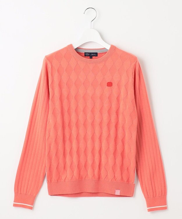 23区GOLF 嬉しいセット企画【ニット＋リバーシブルスカート】【WOMEN】 カラーニットアップ オレンジ系