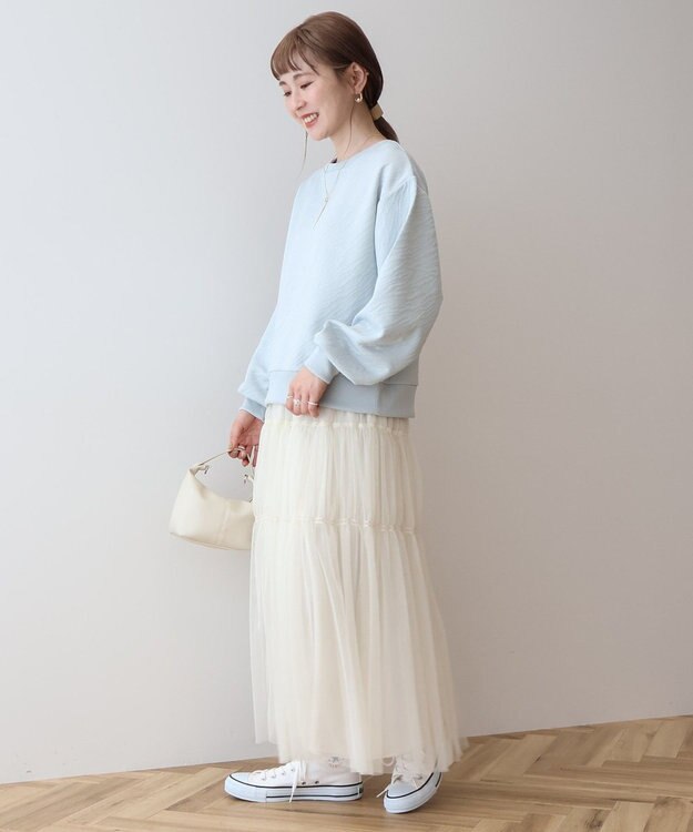 AMERICAN HOLIC ゼブラ柄ジャガードカットプルオーバー Light Blue