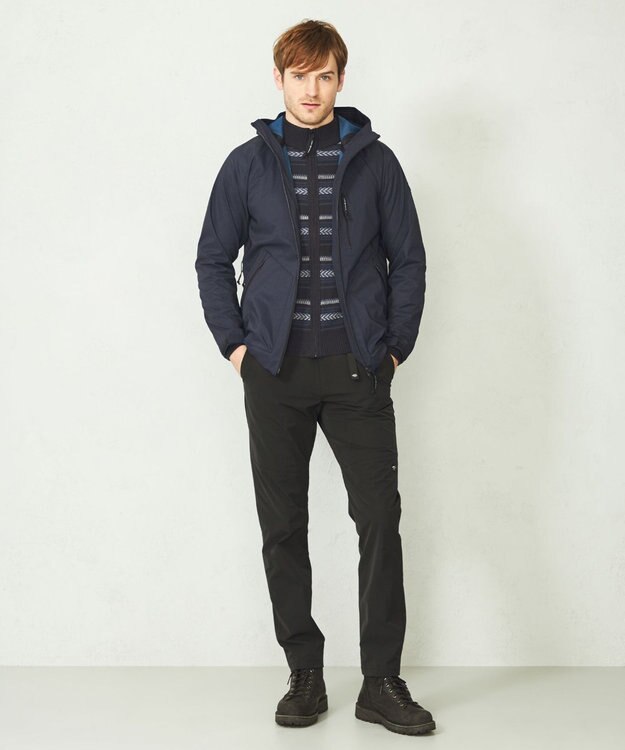 JOSEPH ABBOUD MOUNTAIN 【UNISEX】ジャガード柄 ZIPニット アウター ネイビー系7