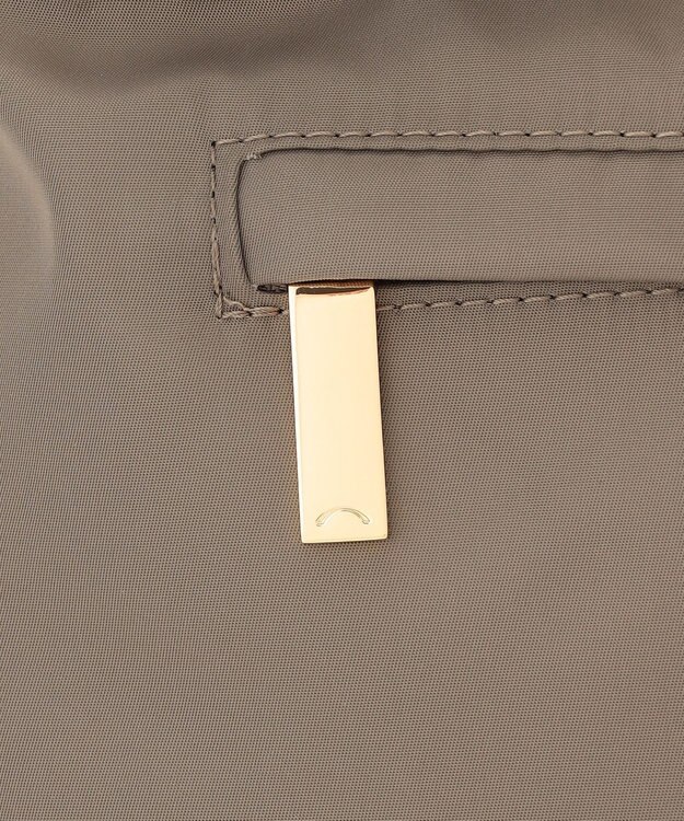 LA BAGAGERIE ツイルナイロン×エナメル 2WAYトートバッグ Sサイズ グレージュ