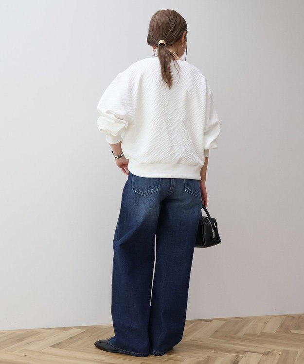 AMERICAN HOLIC ゼブラ柄ジャガードカットプルオーバー Off White