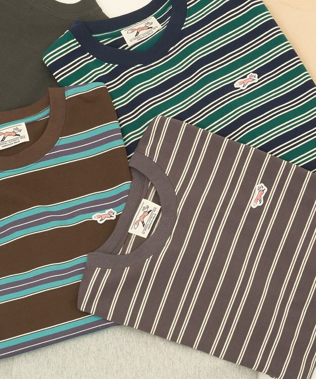 AMERICAN HOLIC PENNEY'S レトロボーダーロングTシャツ Charcoal Gray