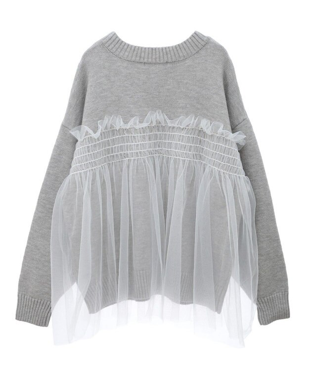 Green Parks ・ＡＮＤＳＥＡＲＣＨ　チュールレイヤードニット Light Gray