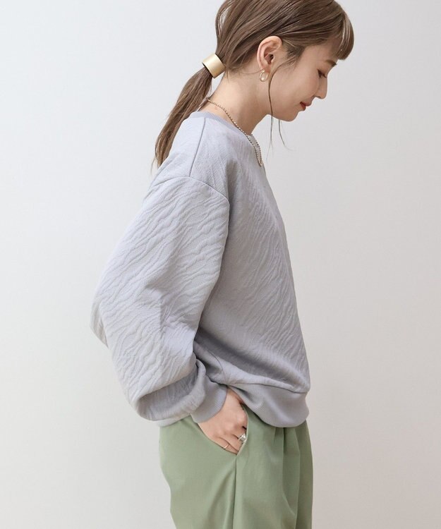 AMERICAN HOLIC ゼブラ柄ジャガードカットプルオーバー Gray