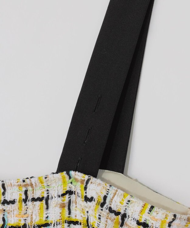 GRACE CONTINENTAL チュールヤーンツイードワンピース イエロー