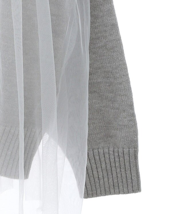 Green Parks ・ＡＮＤＳＥＡＲＣＨ　チュールレイヤードニット Light Gray