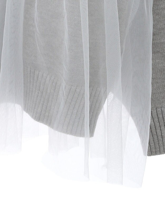 Green Parks ・ＡＮＤＳＥＡＲＣＨ　チュールレイヤードニット Light Gray