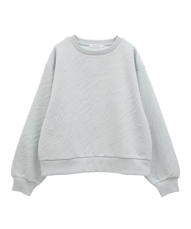 AMERICAN HOLIC ゼブラ柄ジャガードカットプルオーバー Gray