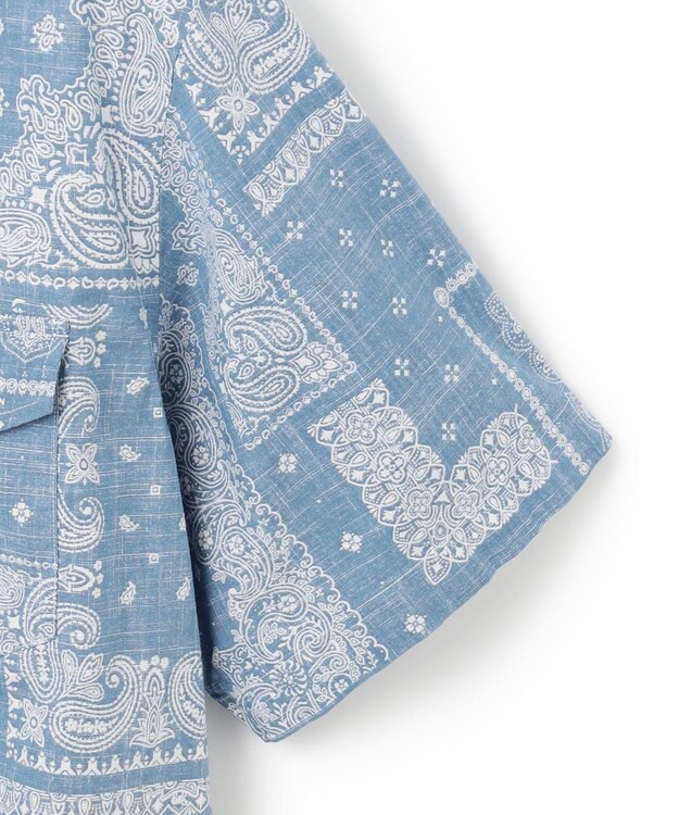 J.PRESS MEN 【KING SIZE】ペイズリーバンダナプリント シャツ ダルブルー系5