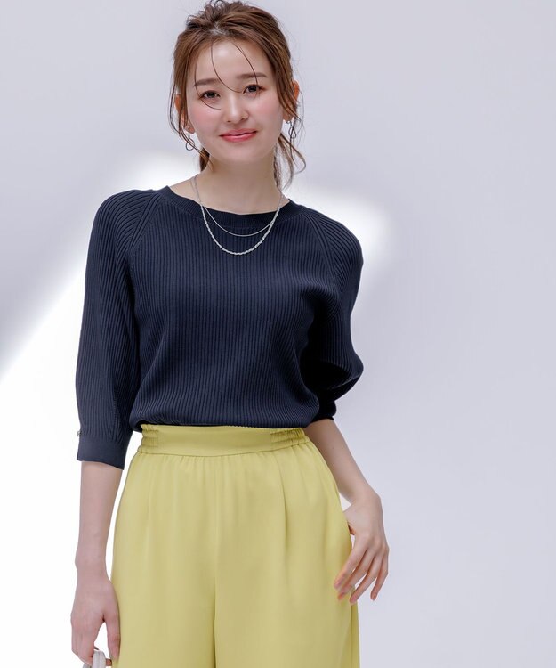 ANY SIS 【UVカット・洗える】コクーンスリーブ プルオーバー ネイビー