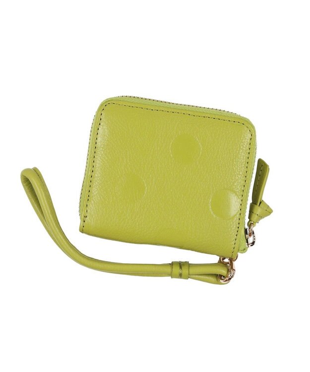 UNBILLION ペルケ perche / ドット型押しパームフィットストラップウォレット グリーン