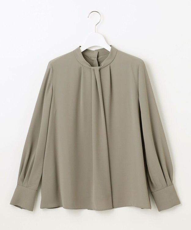 自由区 【カタログ掲載・セットアップ対応】ライトサテン ブラウス モカ