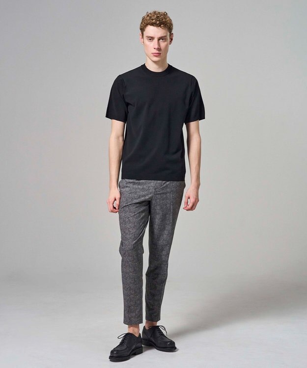 JOSEPH HOMME 【新色追加】リュクスレーヨン　クルーネック半袖ニット ブラック系