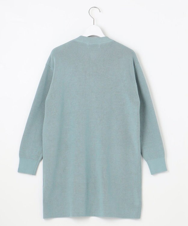 J.PRESS LADIES 【洗える】ORGANIC GASS COTTON キーネック カーディガン スカイブルー系