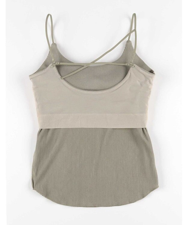 AMPHI カップ付きインナー 【ブラトップ】 キャミソール 上向きで立体的なバストシルエット しめつけ感が少ない 脇スッキリ JWG100 アンフィ／ワコール グレー