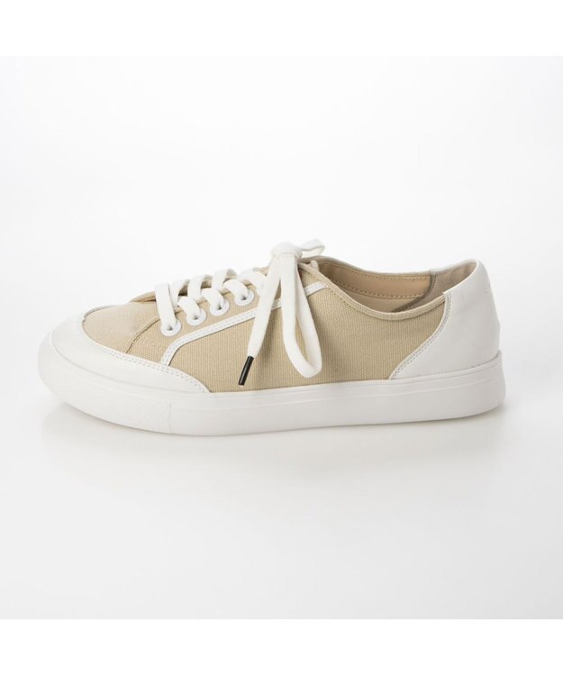 MODE ET JACOMO <carino>【レイン対応】【軽量】レースアップスニーカー ベージュ