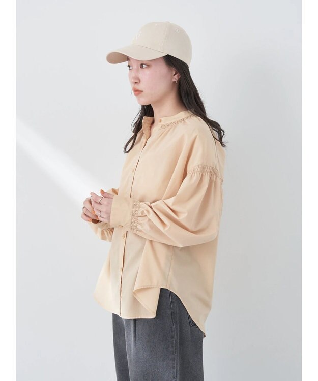 earth music&ecology シャーリングシャツ Beige