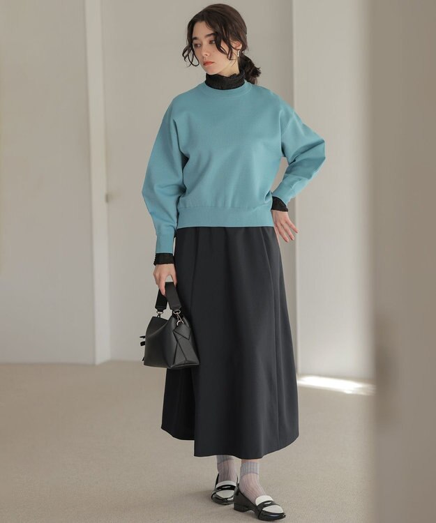 組曲 シュットクロスフレア スカート ネイビー系