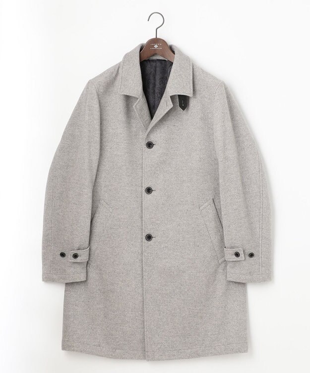 JOSEPH ABBOUD 【キングサイズ・JAPAN FABRIC】アンゴラミックスカルゼ コート ライトグレー系