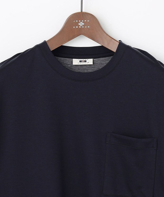 JOSEPH ABBOUD 【キングサイズ・ジャージー素材・ストレッチ】コンパクトコットンジャージー Tシャツ ネイビー系