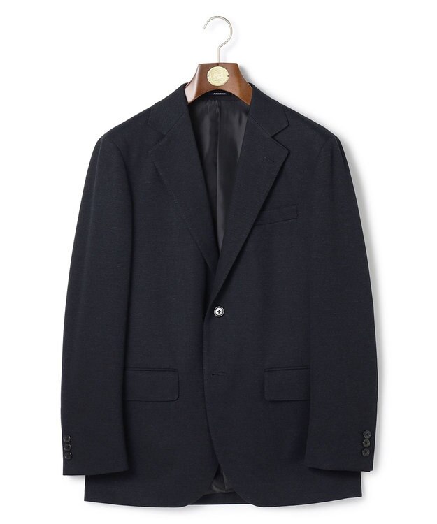 J.PRESS MEN 3シーズン着られる上質素材【ストレッチ / 吸水速乾 / 洗える / 消臭】AXIO 3ポジションジャージー ジャケット ネイビー系