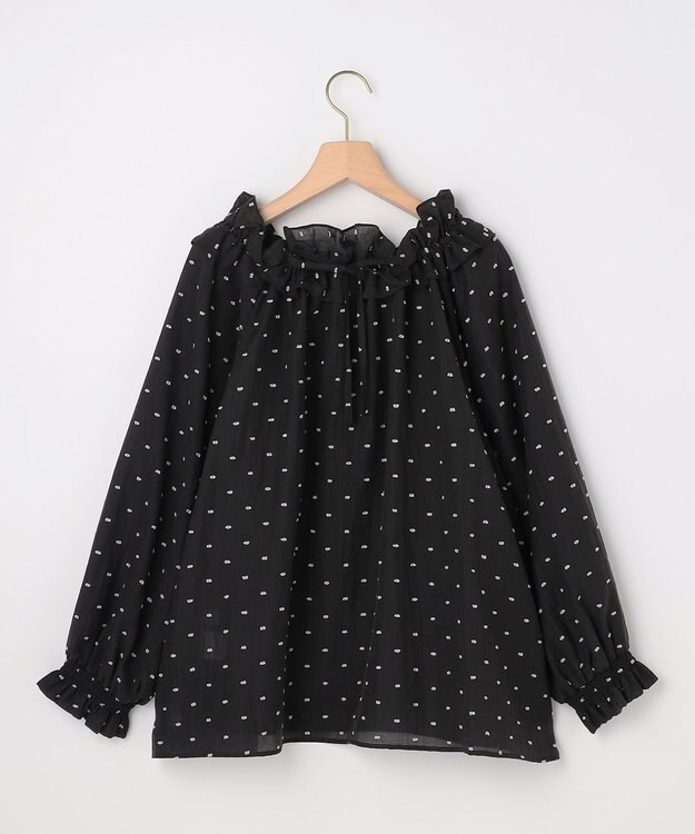 組曲 S 【先行予約・Flower Collection】フラワードット ブラウス ブラック系