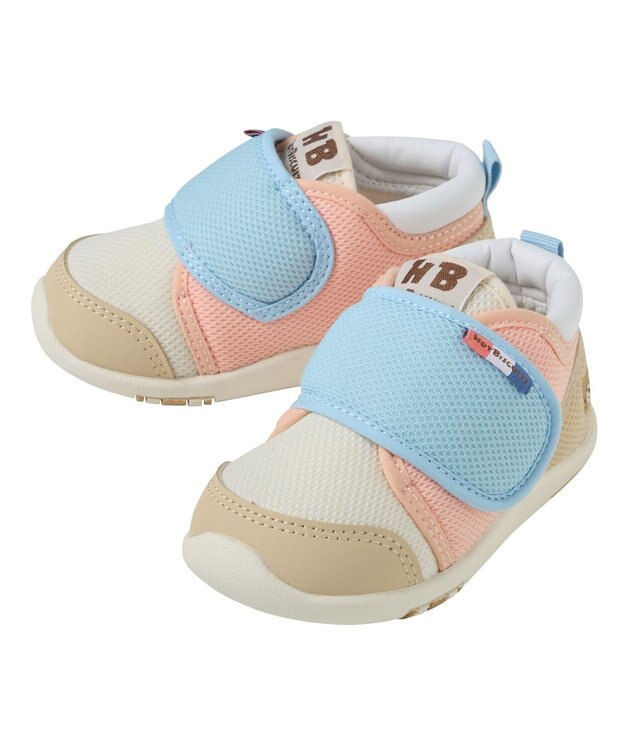 MIKI HOUSE HOT BISCUITS 【14-15cm】 セカンドベビーシューズ 白×ブルー