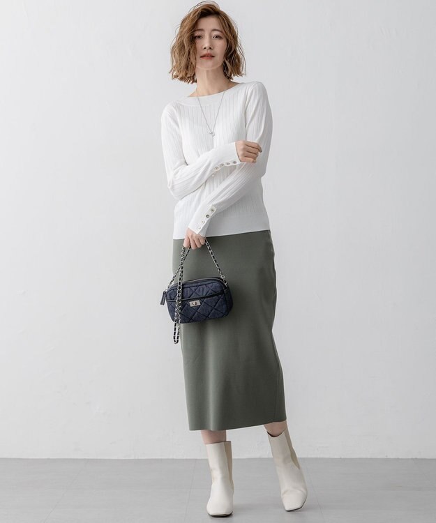 23区 【Oggi3月号掲載】デニム キルティング ショルダーバッグ ネイビー系