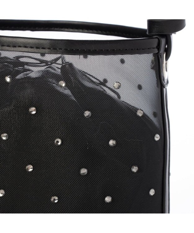 UNBILLION カカトゥ kakatoo / チュール×ビジュー風2wayバケツバッグ ブラック