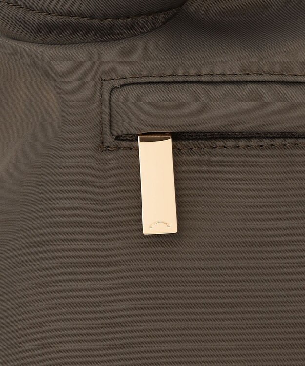 LA BAGAGERIE ツイルナイロン×エナメル 2WAYトートバッグ Sサイズ カーキ