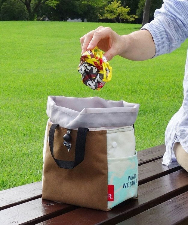 ROOTOTE 9632【ALLIANCE FOR THE BLUE × ROOTOTE】漁網ナイロン ルーガービッジ-A 03：ブラウン