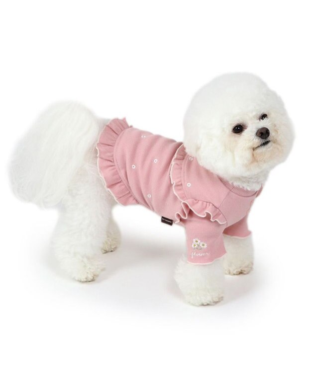 PET PARADISE ペットパラダイス プレミアム ペティヒート  花フリルTシャツ  超小型犬  小型犬 ピンク