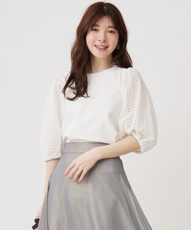 ANY SIS S レースコンビ カットソー オフ