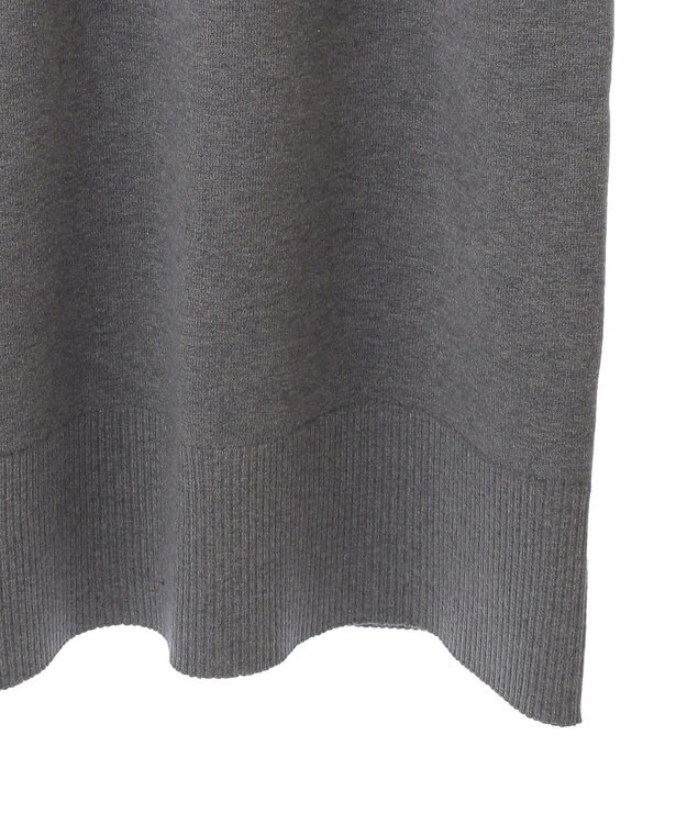 AMERICAN HOLIC バイパチバイカラーモックネックニットワンピース Gray Mixture