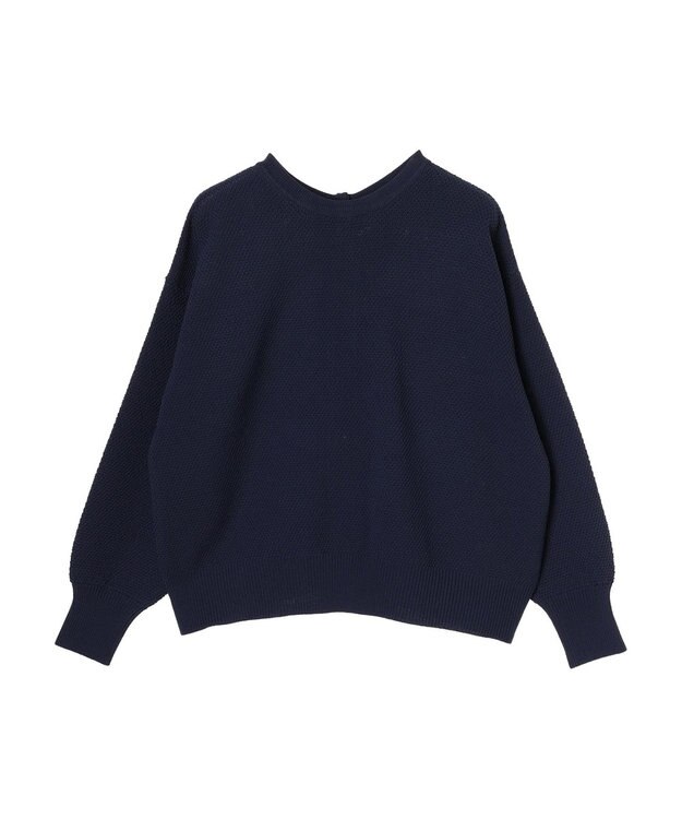 Green Parks ２ｗａｙ　パール釦ニットプルオーバー Dark Navy