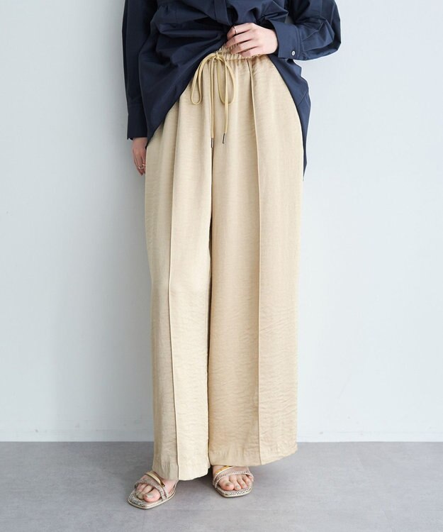 YECCA VECCA ヴィンテージサテンイージーパンツ Beige