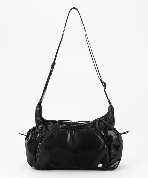 LA BAGAGERIE メタリックドロストポケット　ショルダーバッグ ブラック