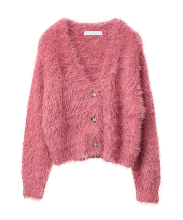 Green Parks ・Ｐｅｔｉｔ　Ｆｌｅｕｒ　シャギーニットカーディガン Pink