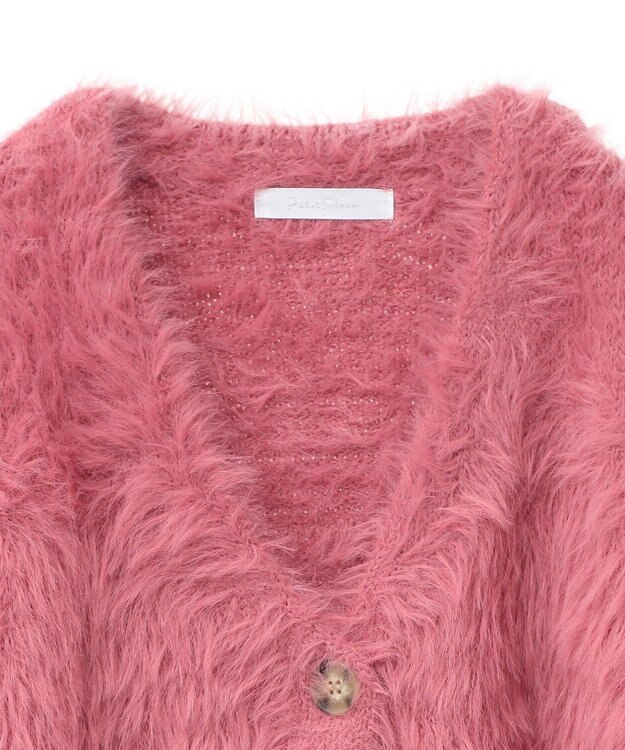Green Parks ・Ｐｅｔｉｔ　Ｆｌｅｕｒ　シャギーニットカーディガン Pink