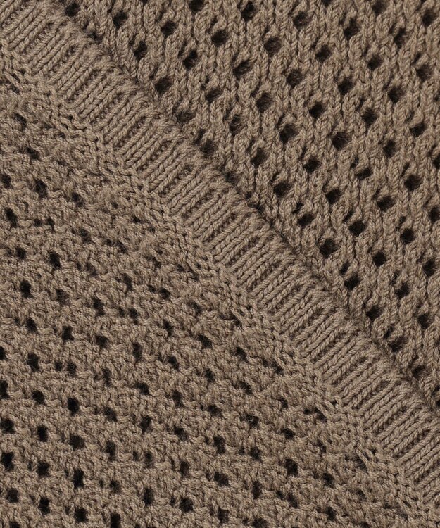 J.PRESS YORK STREET 【UNISEX】テープヤーンメッシュ カーディガン ライトグレー系