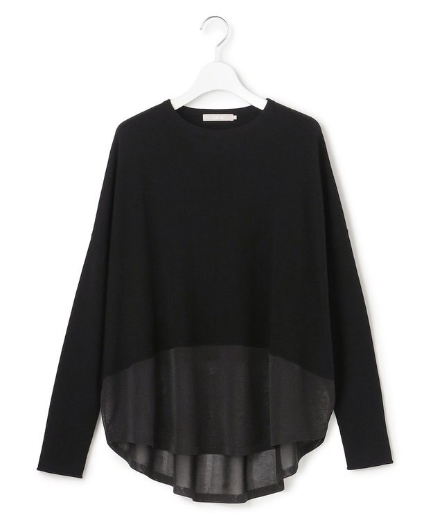ICB 【先行予約】 ヴィスコースワイド シアーコンビプルオーバー ブラック
