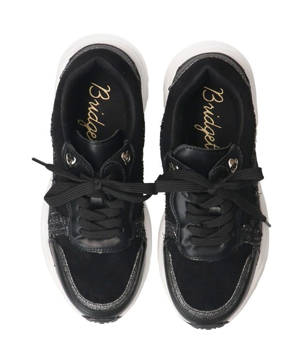 Bridget Birkin 【Bridget Birkin】ラメツイードコンビスニーカー ブラックコンビ