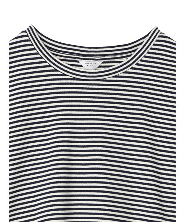 AMERICAN HOLIC ショルダータックノースリーブプルオーバー Border Navy