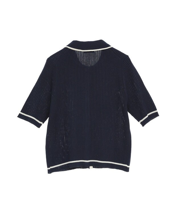 earth music&ecology リブニットカーディガン Navy