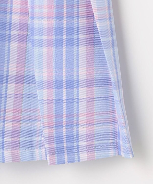 ANY KIDS チェックプリーツスカパン サックスブルー