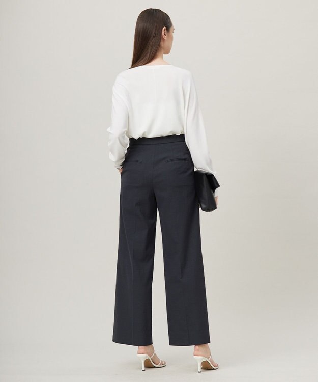 ICB L 【洗える】シンセティックハイゲージ Vネックニット オフホワイト系